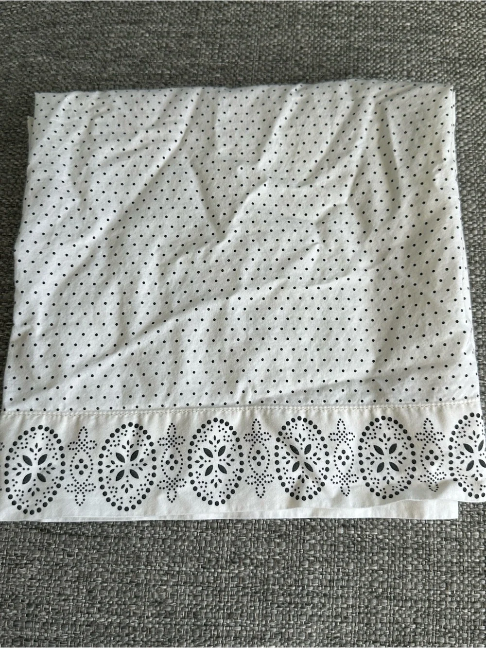 Ralph Lauren Chaps White and Black‎ Polka Dot King Pillowcase French Riviera